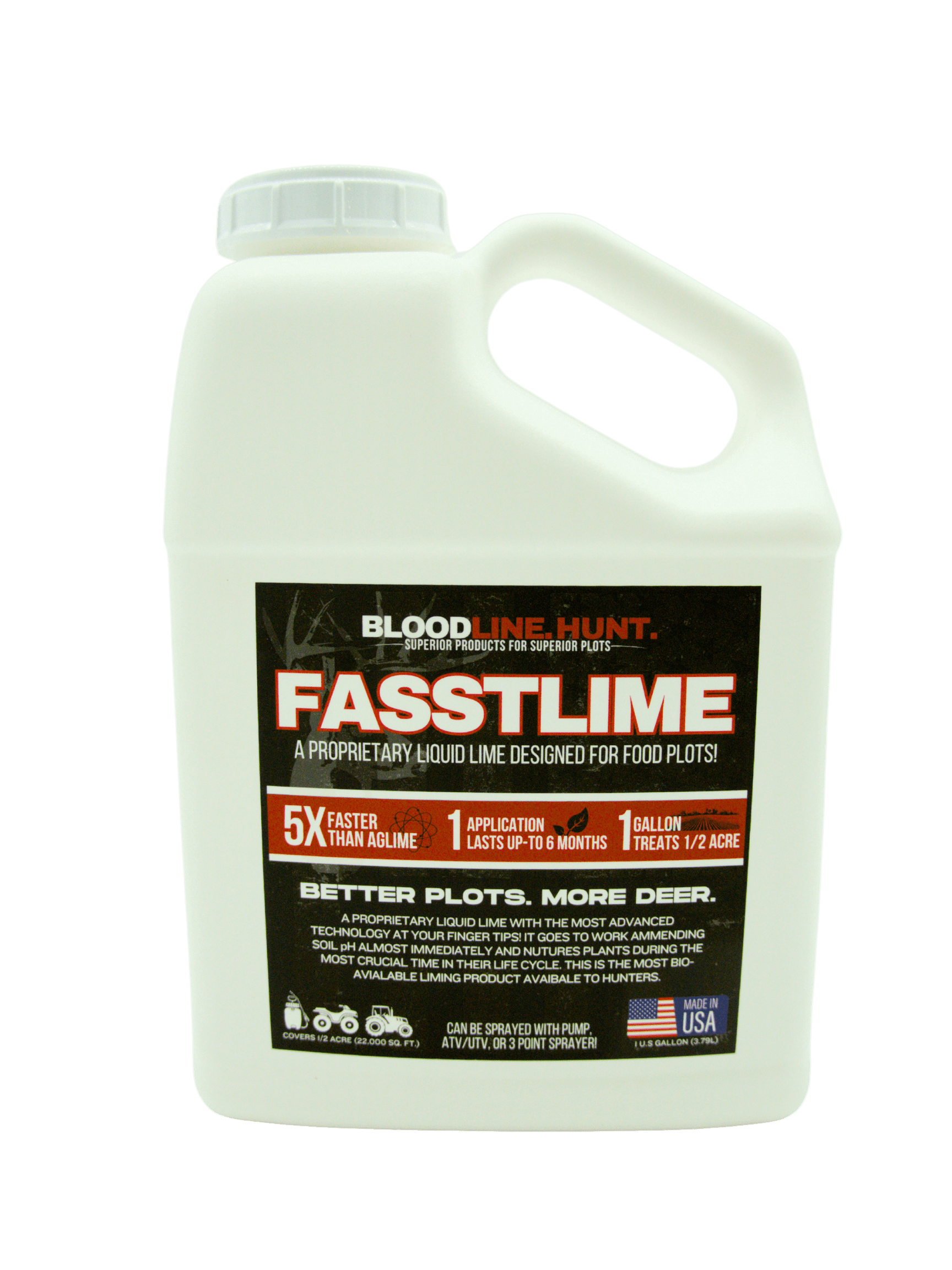 FasstLime Liquid Lime, food plot liquid lime, Bloodline Hunt Outdoors, food plots 